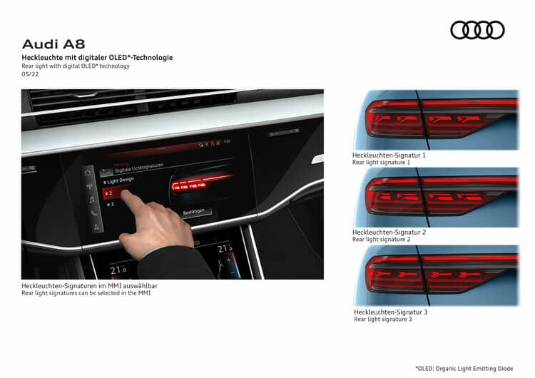 Audi A8 OLED Signatures