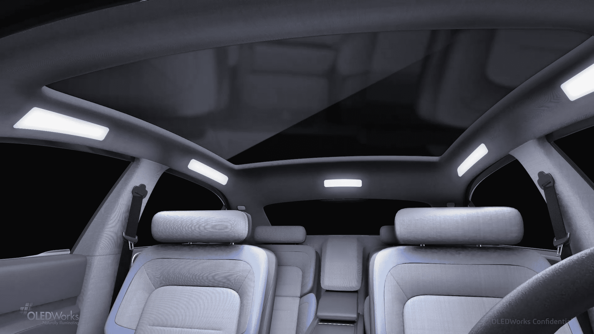 Automotive Interior OLED Rendering